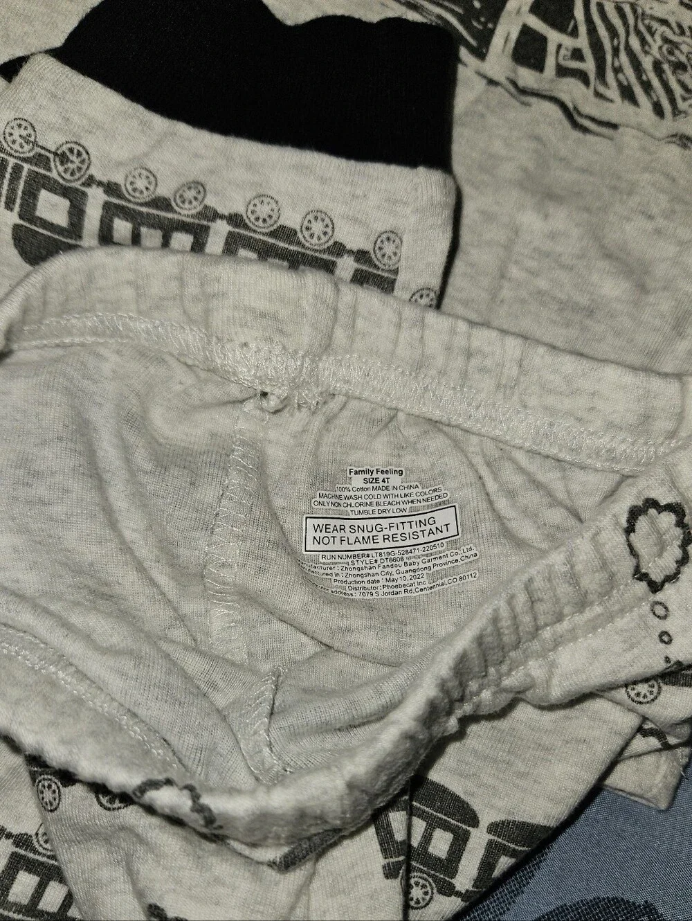 Toddler Boy's PJ Set Train Pattern Size 4T